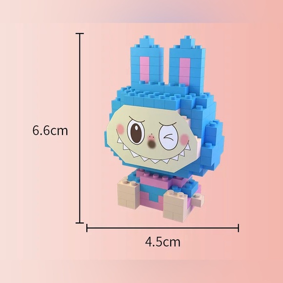 3PCs Labubu 3D Puzzle Micro Connection Building Blocks DIY-Great for Kids Party - Picture 6 of 10